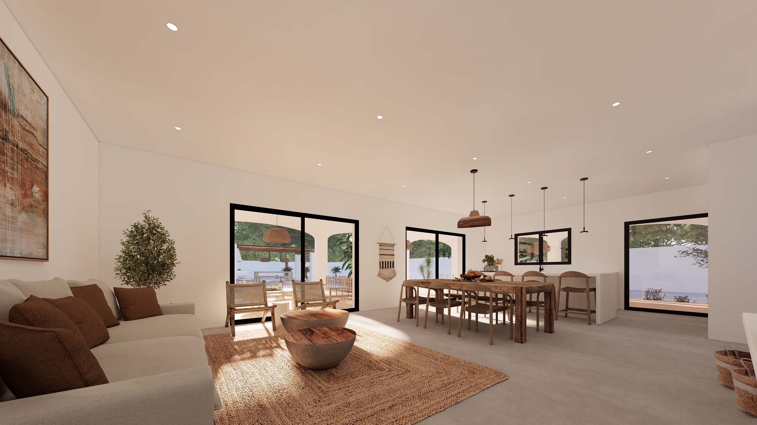 Moderne finca-stijl nieuwbouw villa te koop in Moraira