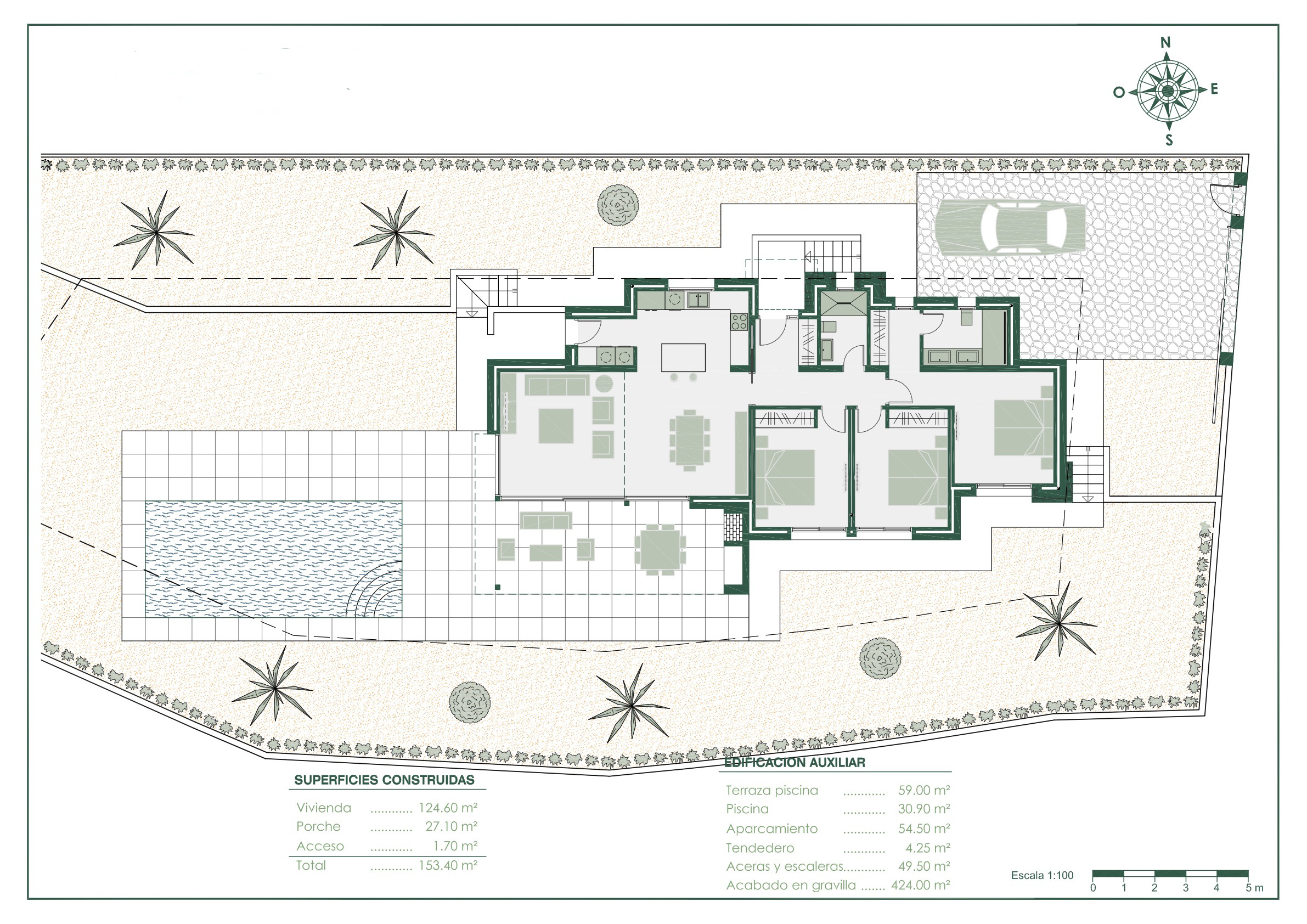 Project voor villa op één verdieping te koop in Benissa