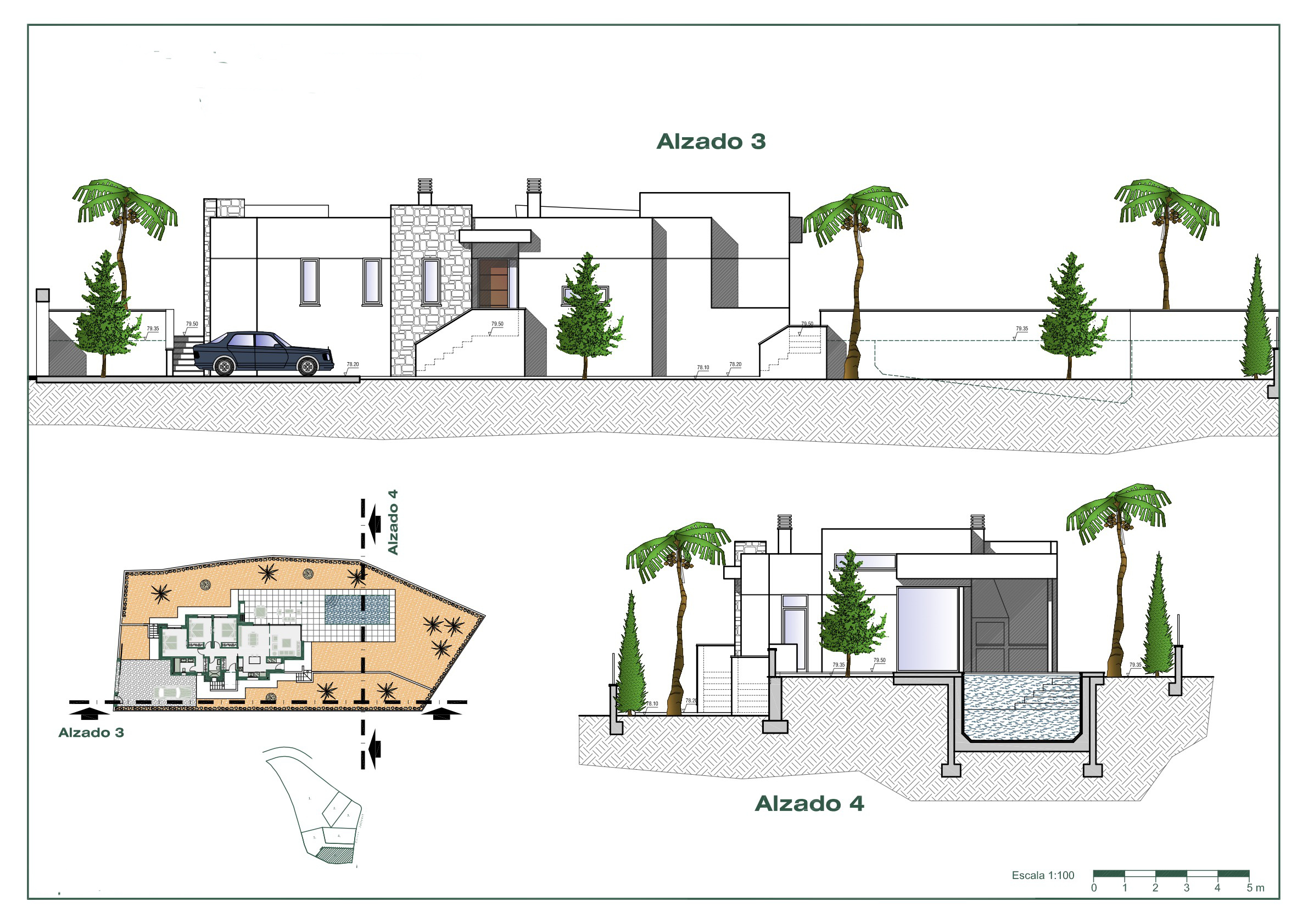 Project voor villa op één verdieping te koop in Benissa