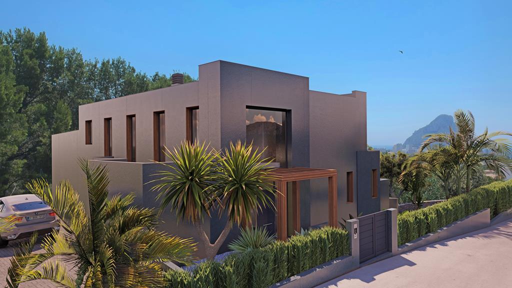 Modern style luxury villa with pool for sale in Calpe