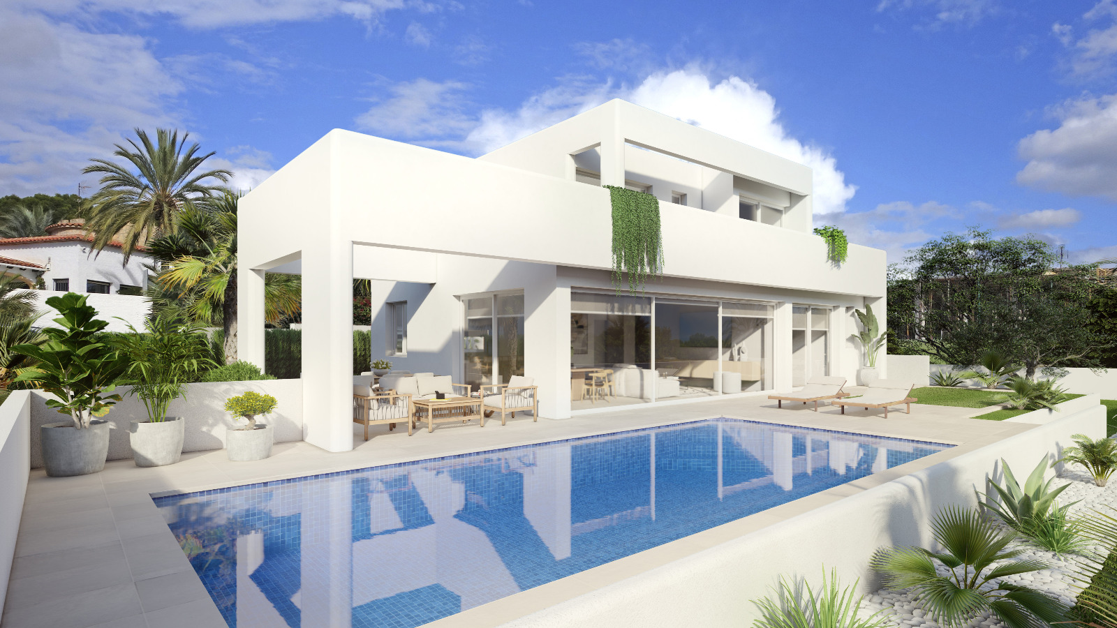 Modern villa with sea view for sale in Baladrar, Benissa